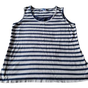 Diane Gilman Striped Sleeveless top Size XL